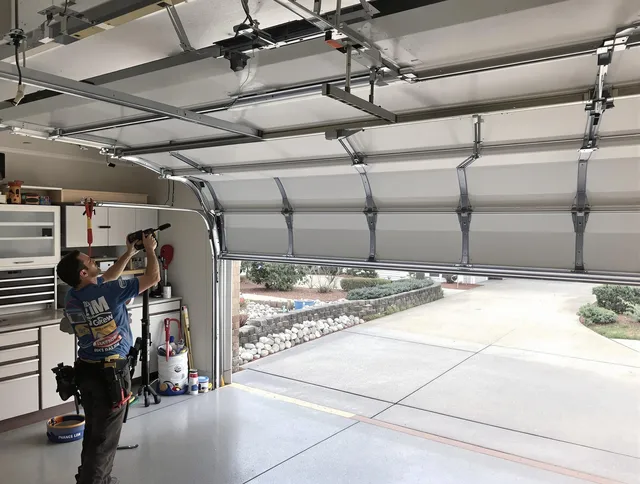 Garage door track repair service by Ipswich Garage Door Repair in Ipswich